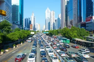 Figure 1: A traffic jam during rush hour in Shenzhen, China